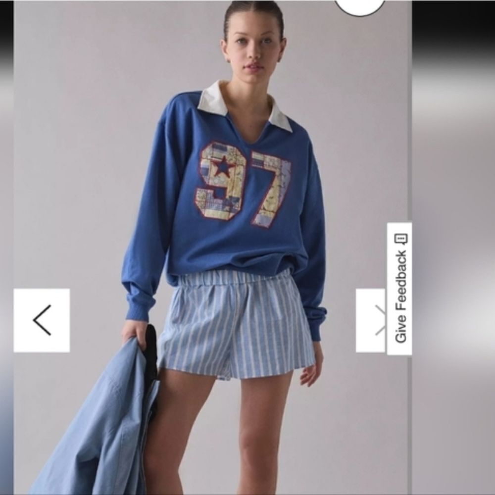 BDG High Waist Blue and White